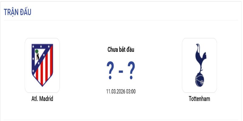 Đại chiến Atletico Madrid vs Tottenham Hotspur: Ai chiếm ưu thế?