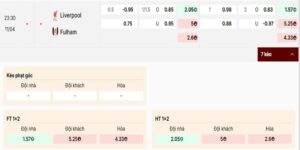 Tỷ lệ nhà cái đưa ra cho trận này không quá bất ngờ